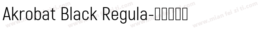 Akrobat Black Regula字体转换